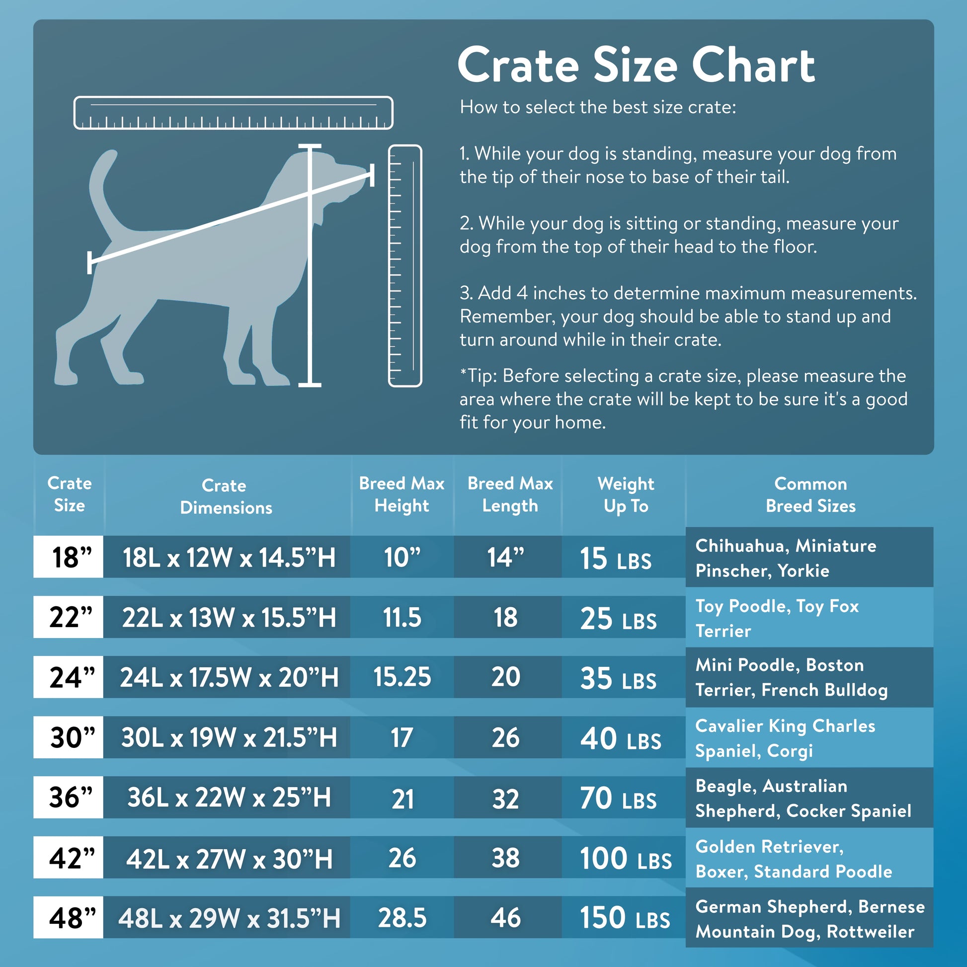 Foldable 2-Door 48" Wire Crate for Dogs with Divider and Leak-Proof Tray