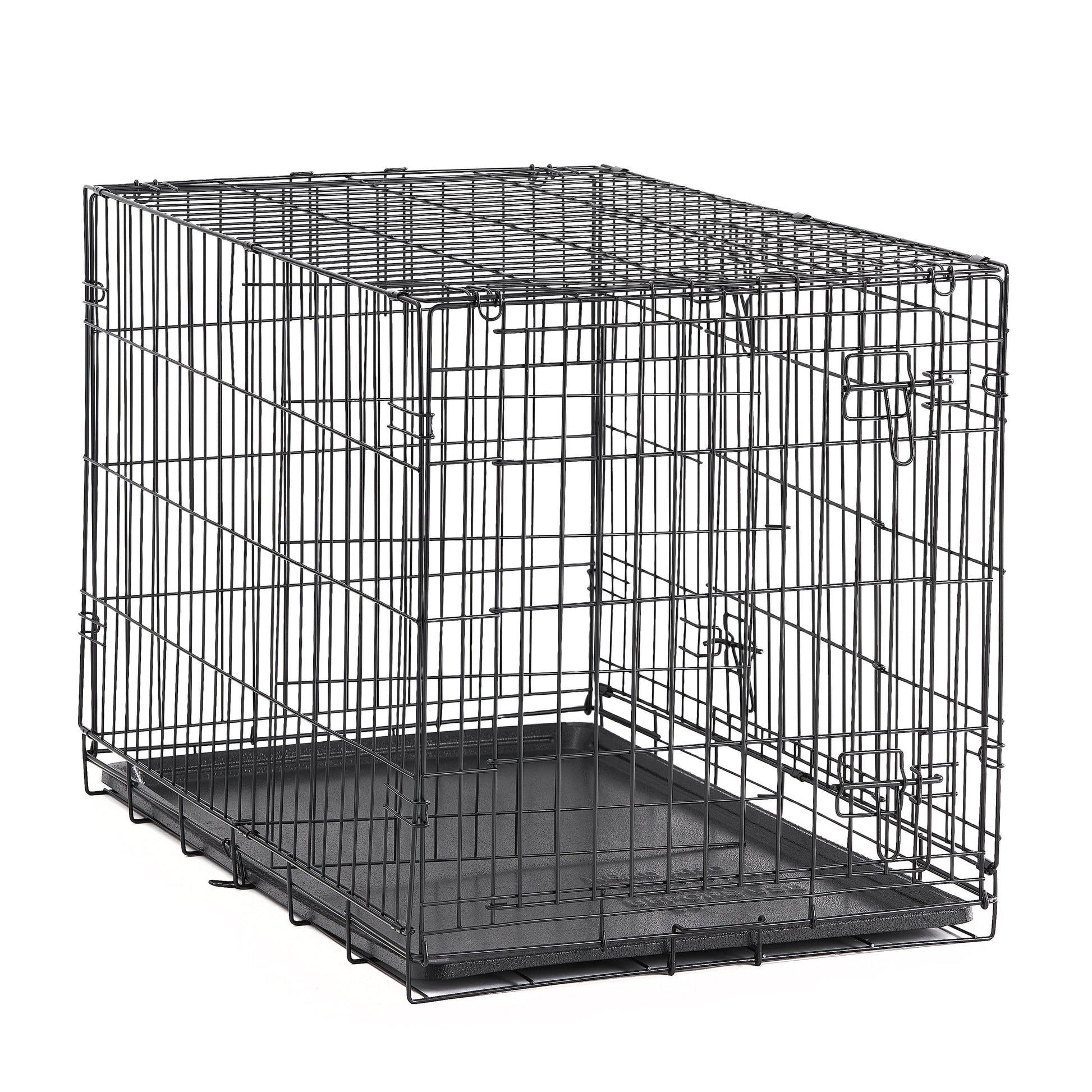 Foldable 2-Door 48" Wire Crate for Dogs with Divider and Leak-Proof Tray