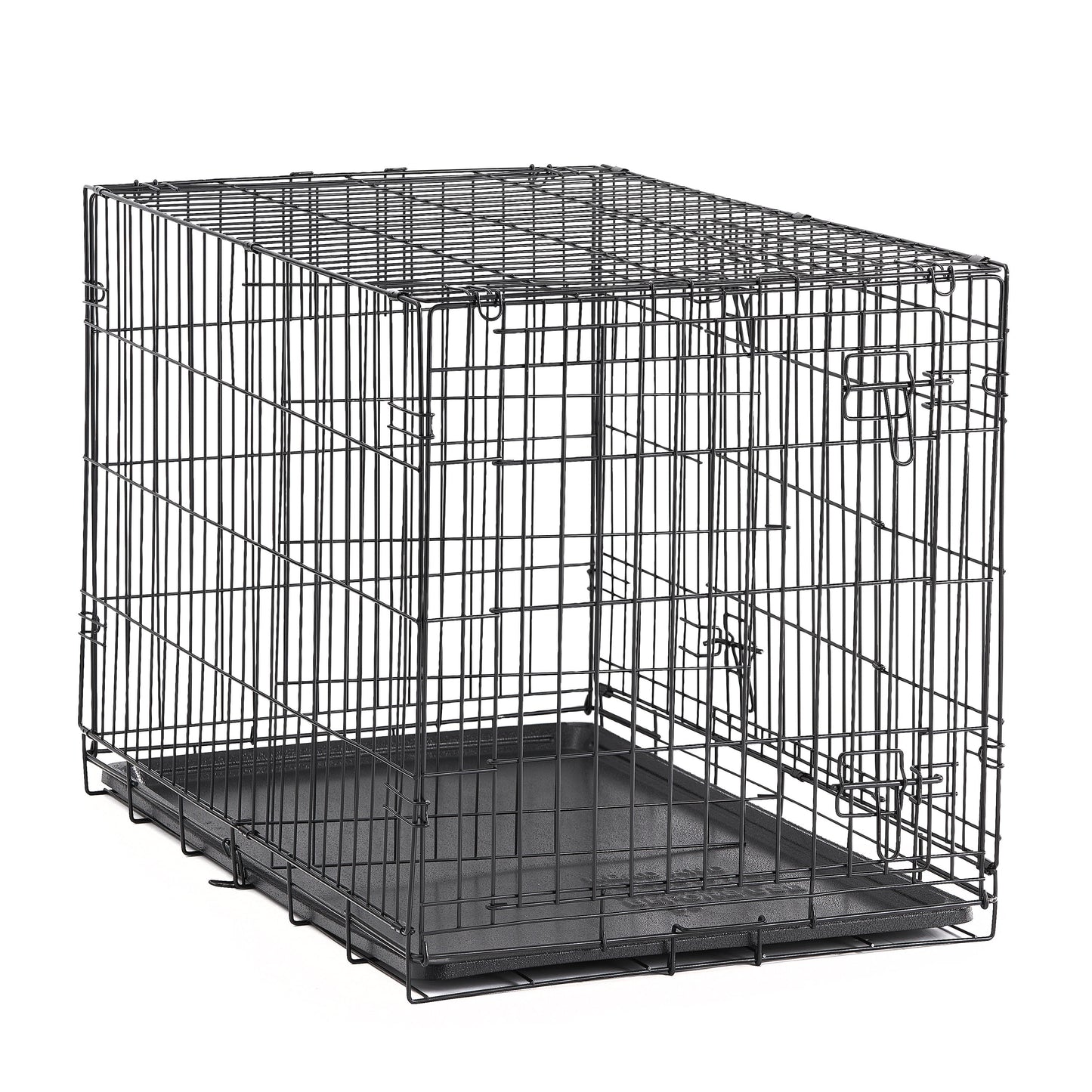 Foldable 2-Door 22" Wire Crate for Dogs with Divider and Leak-Proof Tray