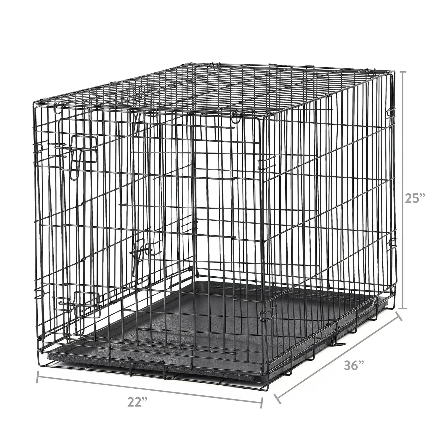 Foldable 36" Wire Crate for Dogs with Divider and Leak-Proof Tray