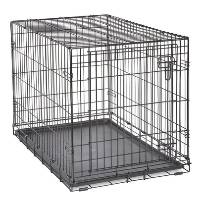 Foldable 36" Wire Crate for Dogs with Divider and Leak-Proof Tray