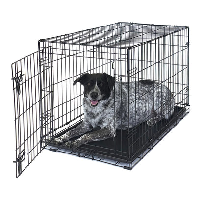 Foldable 36" Wire Crate for Dogs with Divider and Leak-Proof Tray